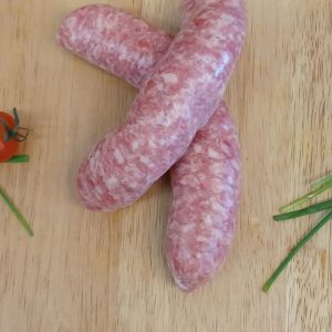 saucisses porc et bœuf +/-150gr